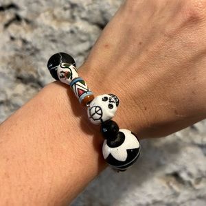 Beaded Bracelet with Skulls